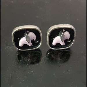 Men's elephant cuff links